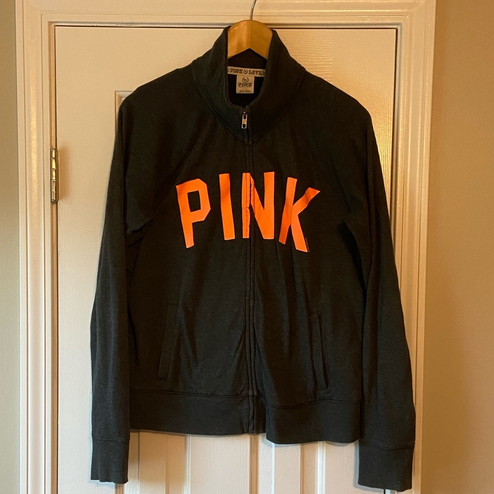 PINK- Lightweight jacket- gray- size large